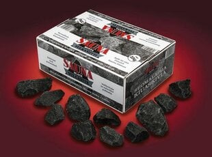 Saunos akmenys, juodasis vulkanitas, 5 - 10 cm, 20 kg цена и информация | Аксессуары для сауны и бани | pigu.lt