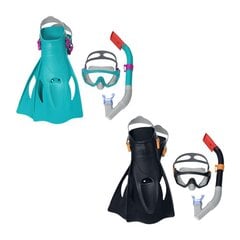 Nardymo kaukių komplektas Bestway Spark Wave Snorkel, 2 vnt, juodas/mėlynas цена и информация | Наборы для подводного плавания | pigu.lt