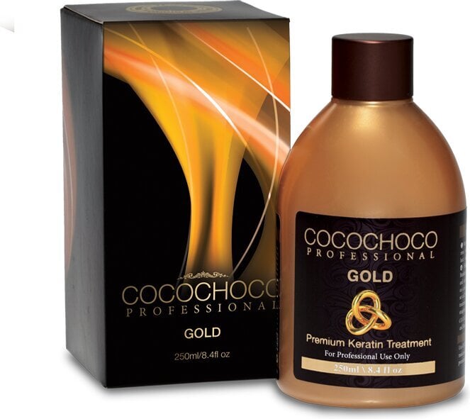Braziliškas keratinas plaukų tiesinimui Cocochoco Gold, 250 ml kaina ir informacija | Plaukų formavimo priemonės | pigu.lt