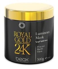 ROYAL GOLD 24K Luminous маска для придания дополнительного блеска волосам, с маслами амазонских растений и фруктов, косметическое золото, 500 мл цена и информация | Средства для укрепления волос | pigu.lt