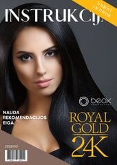 Instrukcinis bukletas procedūrai Royal Gold 24K Luminous ilgalaikiam plaukų tiesinimui Beox Professional, 1 vnt kaina ir informacija | Plaukų formavimo priemonės | pigu.lt