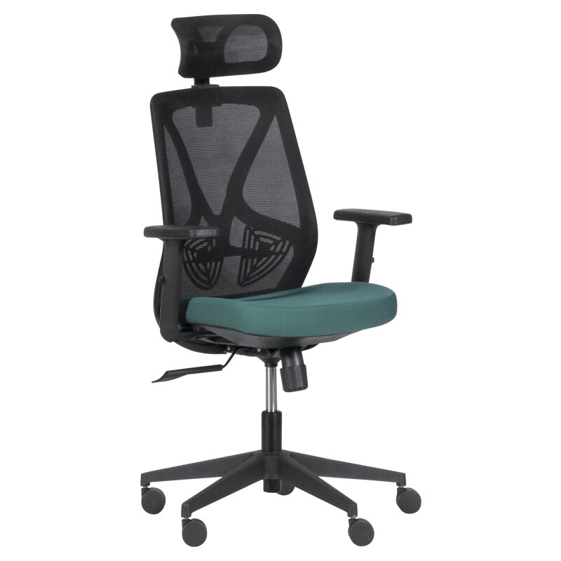 2-ių kėdžių komplektas Wood Garden Carmen 7567, juodas/žalias kaina ir informacija | Biuro kėdės | pigu.lt