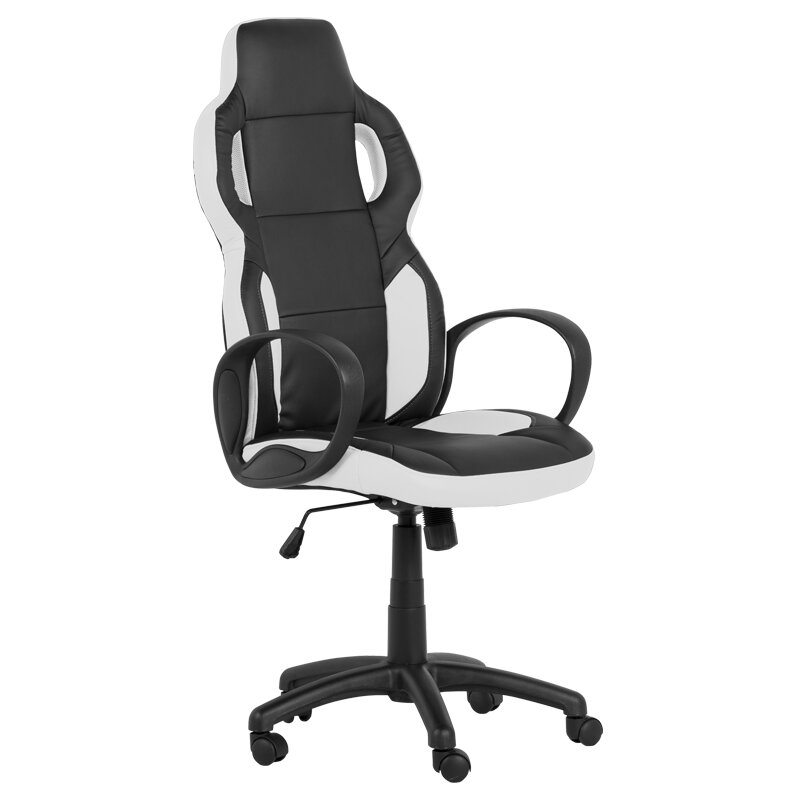 Žaidimų kėdė Wood Garden Carmen 7510, juoda/balta kaina ir informacija | Biuro kėdės | pigu.lt