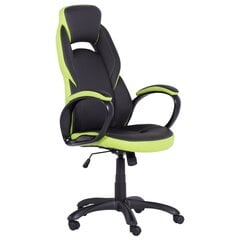 Žaidimų kėdė Wood Garden Carmen 7511, juoda/žalia kaina ir informacija | Biuro kėdės | pigu.lt