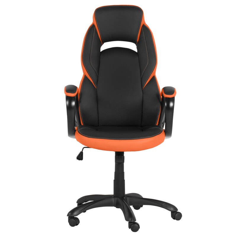 Žaidimų kėdė Wood Garden Carmen 7511, juoda/oranžinė kaina ir informacija | Biuro kėdės | pigu.lt
