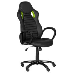 Игровое кресло Wood Garden Carmen 7502, черного/зеленого цвета цена и информация | Офисные кресла | pigu.lt