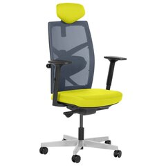 Biuro kėdė Wood Garden Carmen Fredo, geltona/pilka kaina ir informacija | Biuro kėdės | pigu.lt