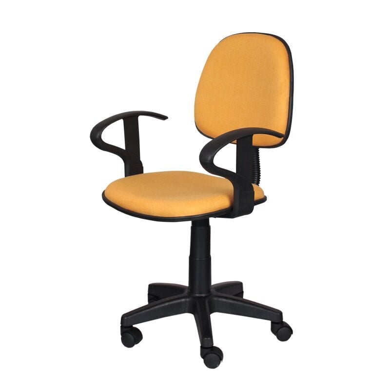 Darbo kėdė Wood Garden Carmen 6012, geltona kaina ir informacija | Biuro kėdės | pigu.lt