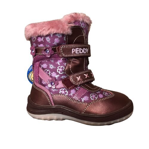 Peddy žieminiai batai mergaitėms, violetiniai kaina ir informacija | Žieminiai batai vaikams | pigu.lt