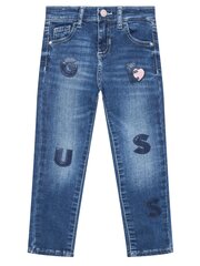 Džinsai mergaitėms Guess Jeans, mėlyni kaina ir informacija | Kelnės mergaitėms | pigu.lt