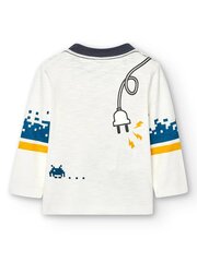 BOBOLI Knit T-Shirt Off White 520238003 цена и информация | Рубашки для мальчиков | pigu.lt