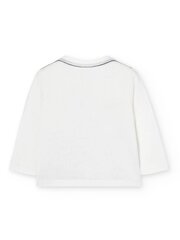 BOBOLI Knit T-Shirt Off White 520238095 цена и информация | Рубашки для мальчиков | pigu.lt