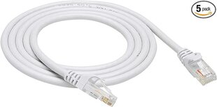 Сетевой кабель LAN RJ45 Cat-6 Ethernet 1,5 м 5 шт. цена и информация | Кабели и провода | pigu.lt