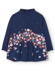 BOBOLI Chiffon Multicoloured Flower Print Navy 520237934 цена и информация | Платья для девочек | pigu.lt