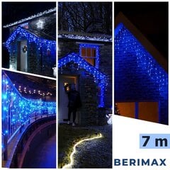 Уличная гирлянда-сосулька Berimax 300 LED, синяя цена и информация | Гирлянды | pigu.lt