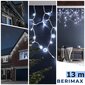 Lauko girlianda varvekliai Berimax 500 LED Eco, šaltai balta цена и информация | Girliandos | pigu.lt