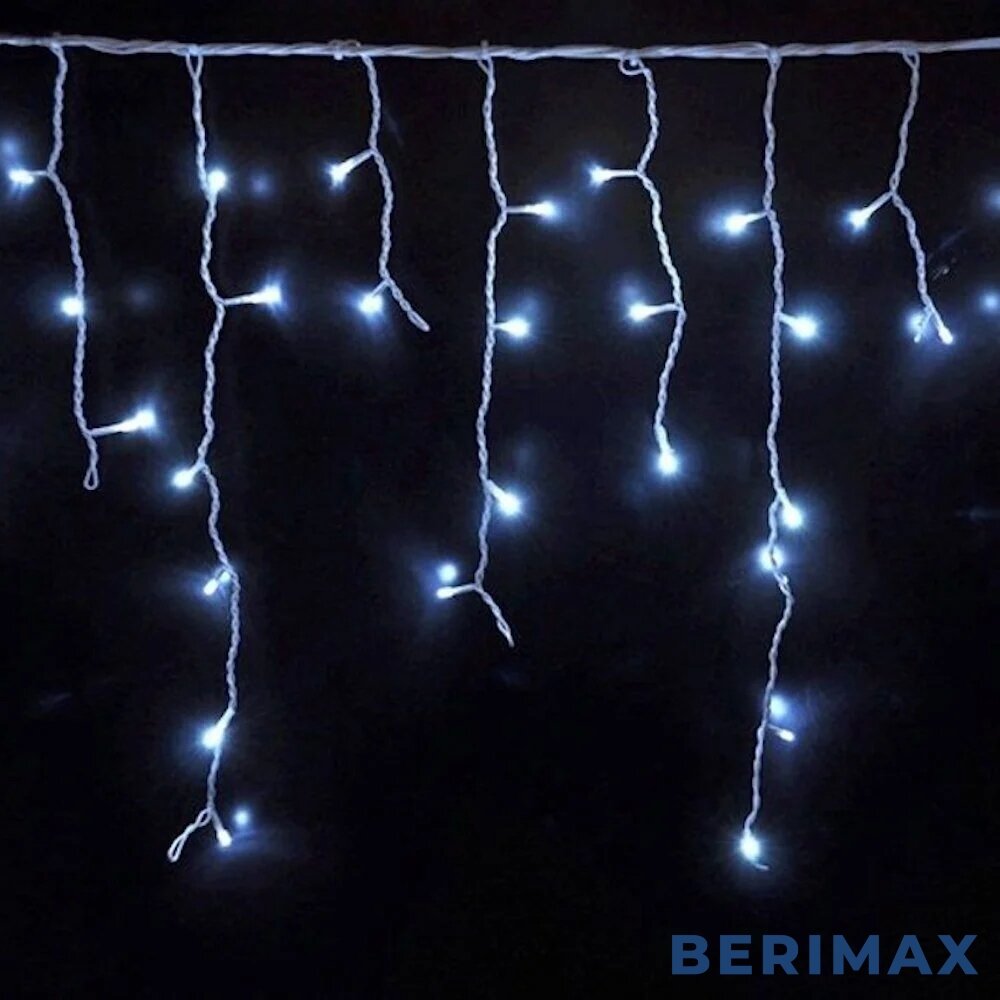 Lauko girlianda varvekliai Berimax 500 LED Eco, šaltai balta kaina ir informacija | Girliandos | pigu.lt