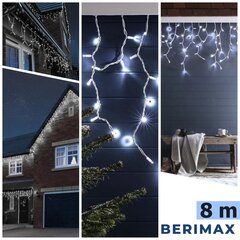 Уличная гирлянда-сосульки Berimax 300 LED Eco, белая белая цена и информация | Гирлянды | pigu.lt