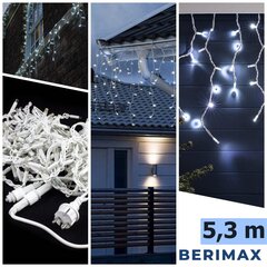 Уличная гирлянда-сосулька Berimax 100 LED Flash, холодный белый цена и информация | Гирлянды | pigu.lt