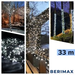 Новогодняя гирлянда Berimax 500 LED Flash, холодный белый цена и информация | Гирлянды | pigu.lt