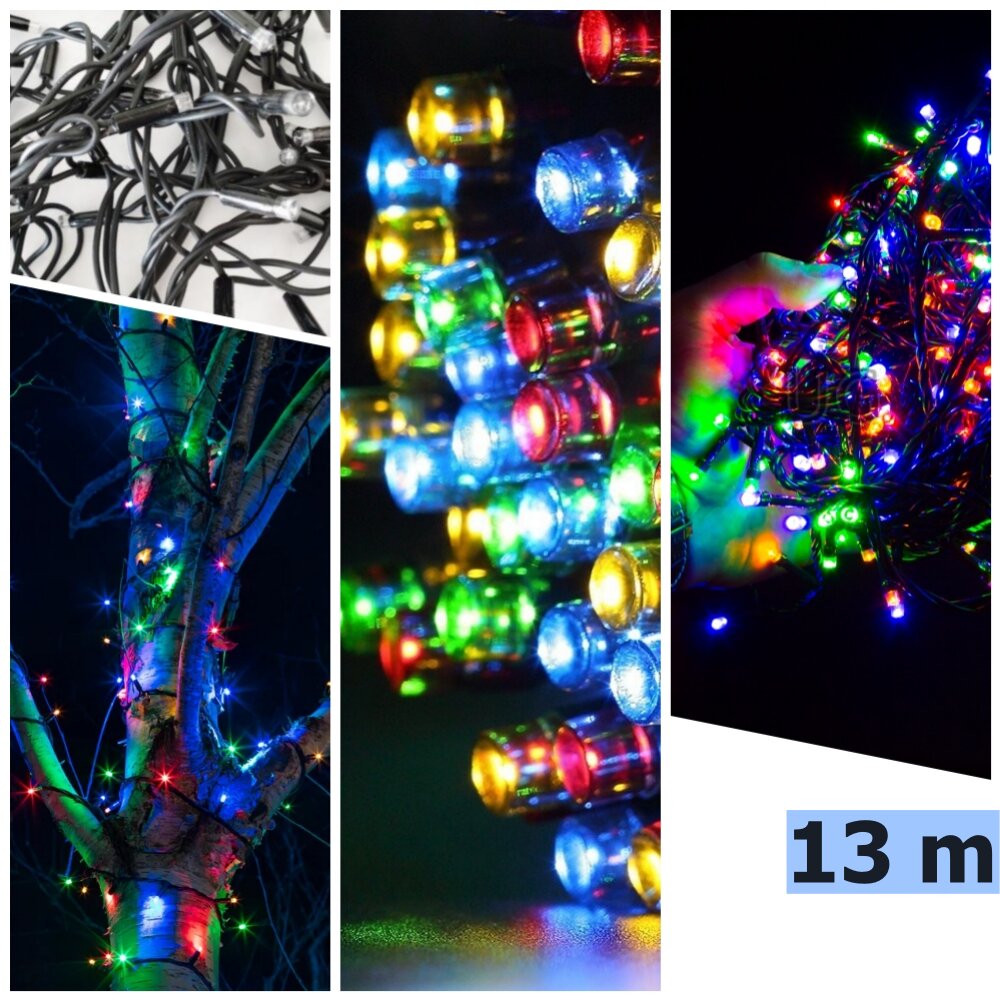 Kalėdinė girlianda Berimax 200 LED, įvairių spalvų kaina ir informacija | Girliandos | pigu.lt