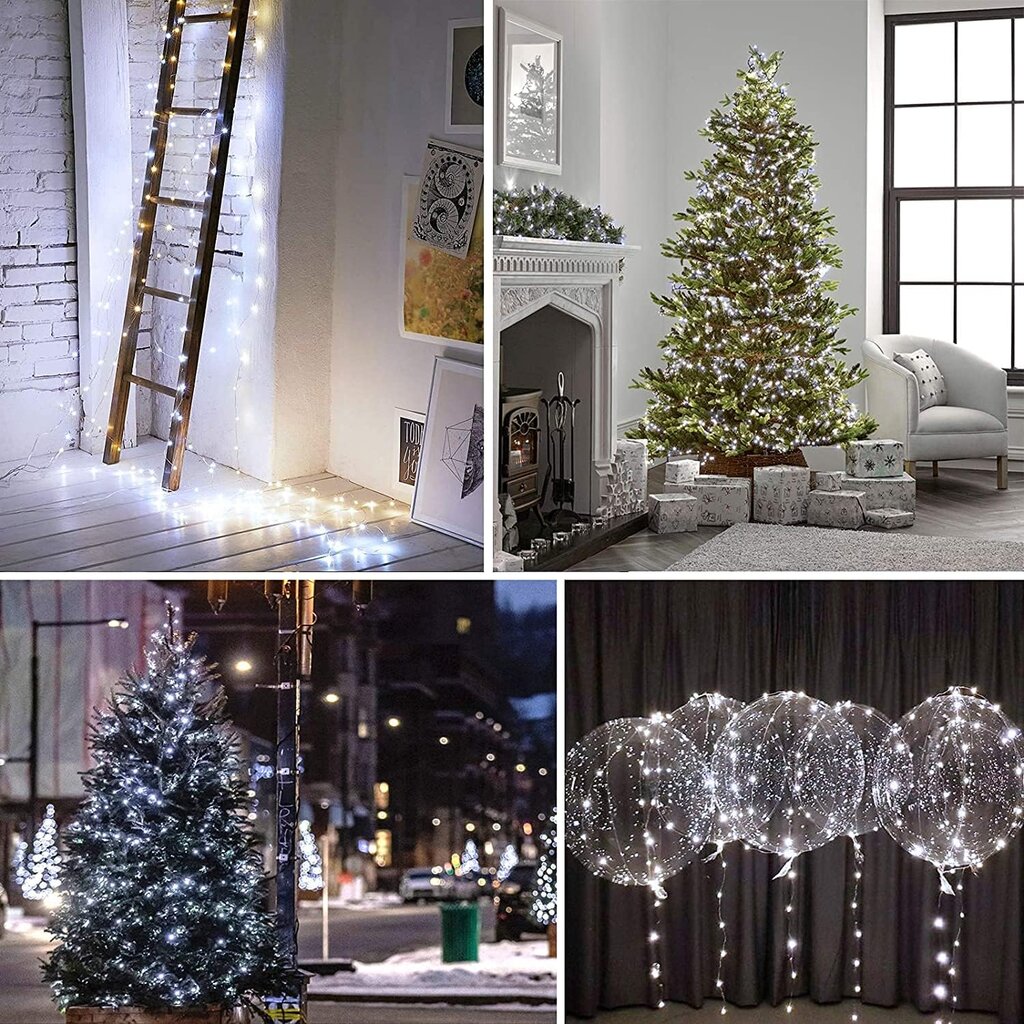 Vielinė kalėdinė girlianda Berimax 200 LED girlianda, šaltai balta kaina ir informacija | Girliandos | pigu.lt