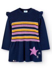 BOBOLI Knitted Ruffles On The Shoulders Navy 520237787 цена и информация | Платья для девочек | pigu.lt