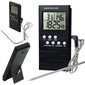 Virtuvės termometras su laikrodžiu, žadintuvu ir dideliu LCD ekranu цена и информация | Virtuvės įrankiai | pigu.lt