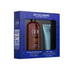 Plaukų priežiūros rinkinys American Crew Next Level Fiber Cream Kit vyrams: šampūnas, 250 ml + plaukų kremas, 100 ml kaina ir informacija | Šampūnai | pigu.lt