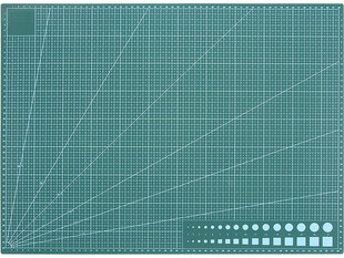 Коврик для моделирования A2, двухсторонний, зеленый цена и информация | Принадлежности для рисования, лепки | pigu.lt