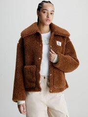 CALVIN KLEIN JEANS Short Sherpa Fudge Brown 560076872 цена и информация | Женские куртки | pigu.lt