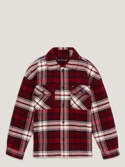 TOMMY HILFIGER Shearling Lined Tartan Overshirt Kb0Kb086150Qj Multi Check 540125364 цена и информация | Рубашка для мальчиков | pigu.lt