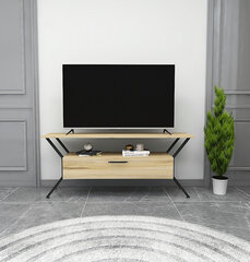 TV staliukas Asir, 124x54x35cm, smėlio spalvos kaina ir informacija | TV staliukai | pigu.lt