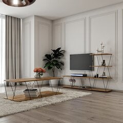 Комплект мебели для гостиной Asir, 150x93x30см, 120x30x50см, коричневый цена и информация |  Тумбы под телевизор | pigu.lt