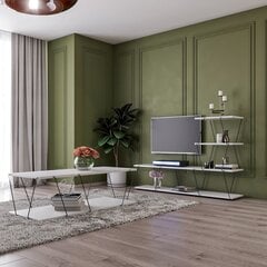TV staliukas Asir, 150x93x30 cm, baltas kaina ir informacija | TV staliukai | pigu.lt