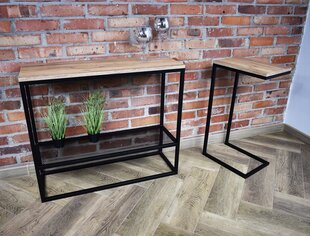Konsolinis staliukas, 90 x 77 x 30 cm, juodas kaina ir informacija | Stalai-konsolės | pigu.lt