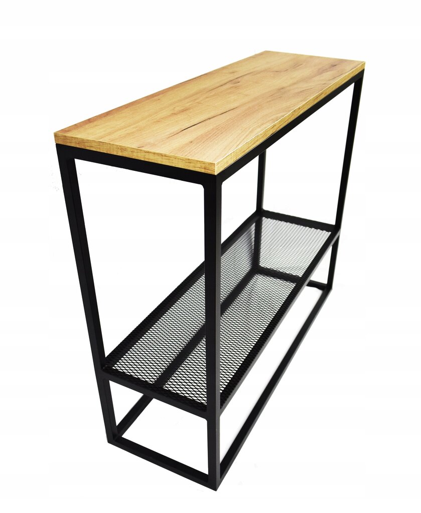 Konsolinis staliukas, 90 x 77 x 30 cm, juodas цена и информация | Stalai-konsolės | pigu.lt