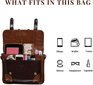 Darbinis vintažinis krepšys Ecosusi, 32,5 x 25,4 x 9 cm, rudas цена и информация | Kuprinės ir krepšiai | pigu.lt