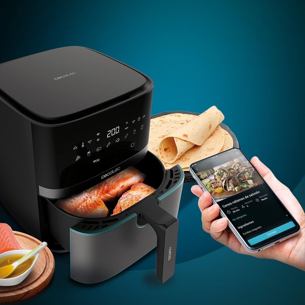 Cecotec 5,5 L Air Fryer Air Fryer Full Inox 5500 Pro with accessories 1700  W Dietary Digital Touch Stainless Steel Finishes 8 Modes Accessories Pack -  AliExpress