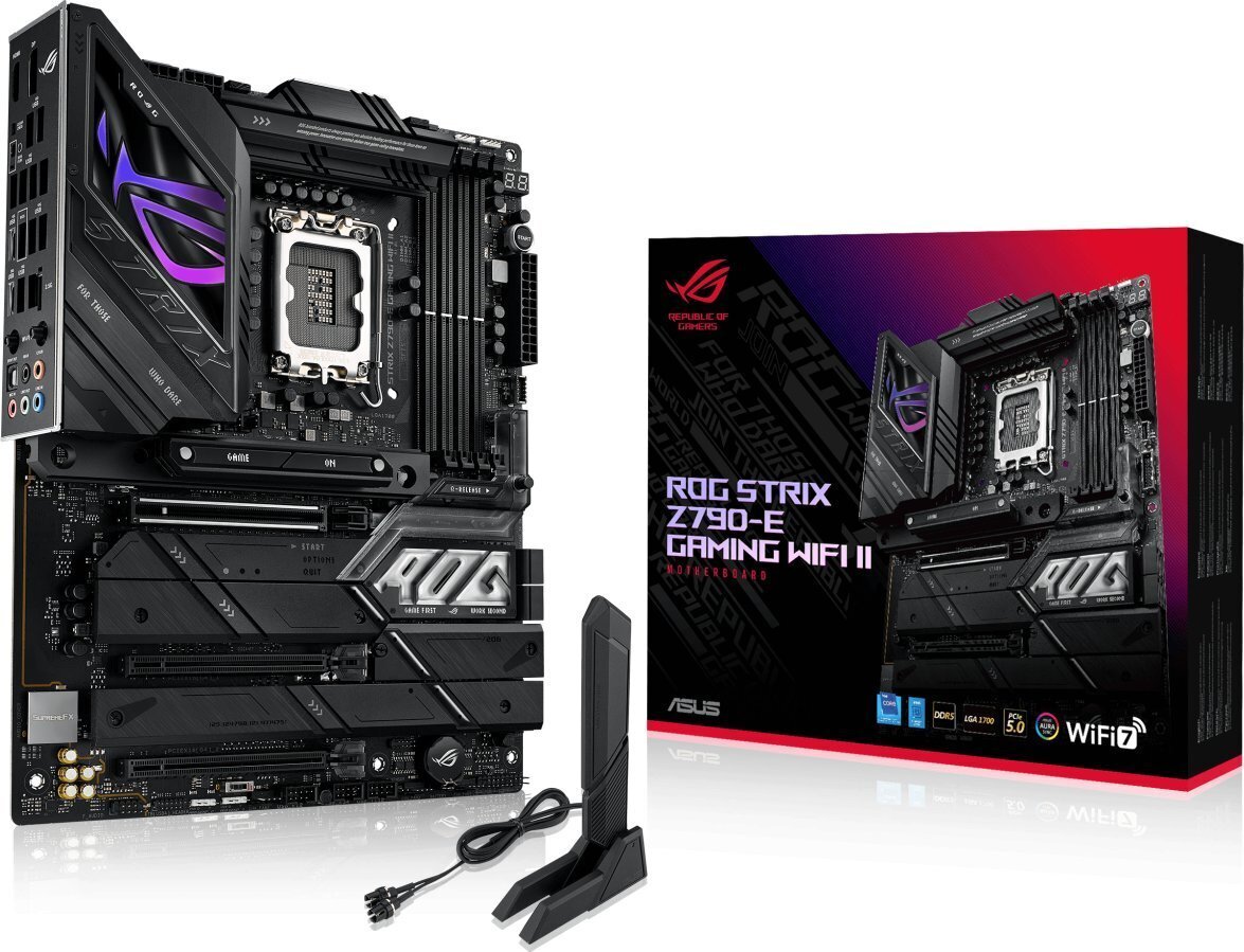 Asus ROG Strix Z790-E Gaming WiFi II kaina ir informacija | Pagrindinės plokštės | pigu.lt