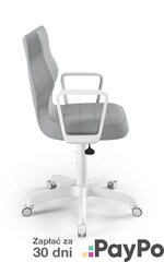 Darbo kėdė Norm white Velvet 03, pilka kaina ir informacija | Biuro kėdės | pigu.lt