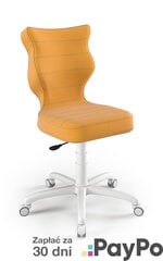 Vaikiška kėdė Entelo Petit White Velvet, geltona kaina ir informacija | Biuro kėdės | pigu.lt
