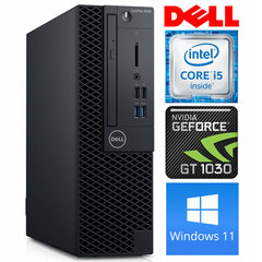 DELL 3060 SFF i5-8500 32GB 1TB SSD M.2 NVME+1TB GT1030 2GB DVD WIN11Pro цена и информация | Стационарные компьютеры | pigu.lt