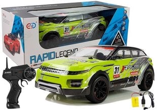 Zdalnie sterowane Autko Rajdowe 1:10 Zielone R/C цена и информация | Игрушки для мальчиков | pigu.lt