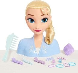 Lėlės galva plaukų šukavimui ir aksesuarai Frozen Head Elsa цена и информация | Игрушки для девочек | pigu.lt