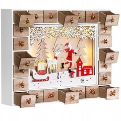 Pildomas medinių dėžučių advento kalendorius kaina ir informacija | Kalėdinės dekoracijos | pigu.lt