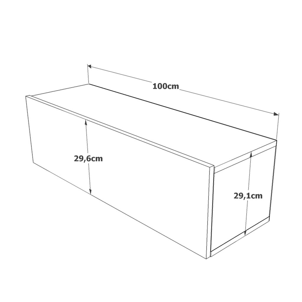 TV staliukas Asir, 100x29,1x29,6cm, baltas/smėlio spalvos kaina ir informacija | TV staliukai | pigu.lt