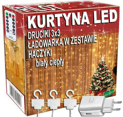 Girlianda užuolaida 3x3 LED 300 kaina ir informacija | Girliandos | pigu.lt