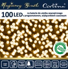 Cortina auksinė eglutės girlianda 10,5m 100 LED kaina ir informacija | Girliandos | pigu.lt