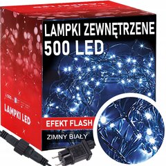 Kalėdų eglutės girlianda 500 LED Flash White kaina ir informacija | Girliandos | pigu.lt